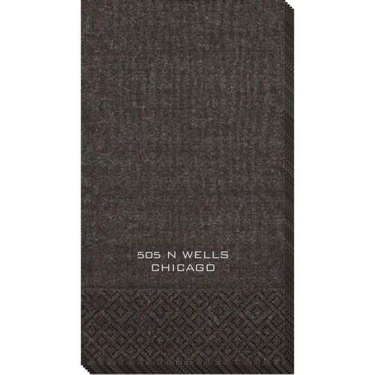 Any Address Moire Guest Towels